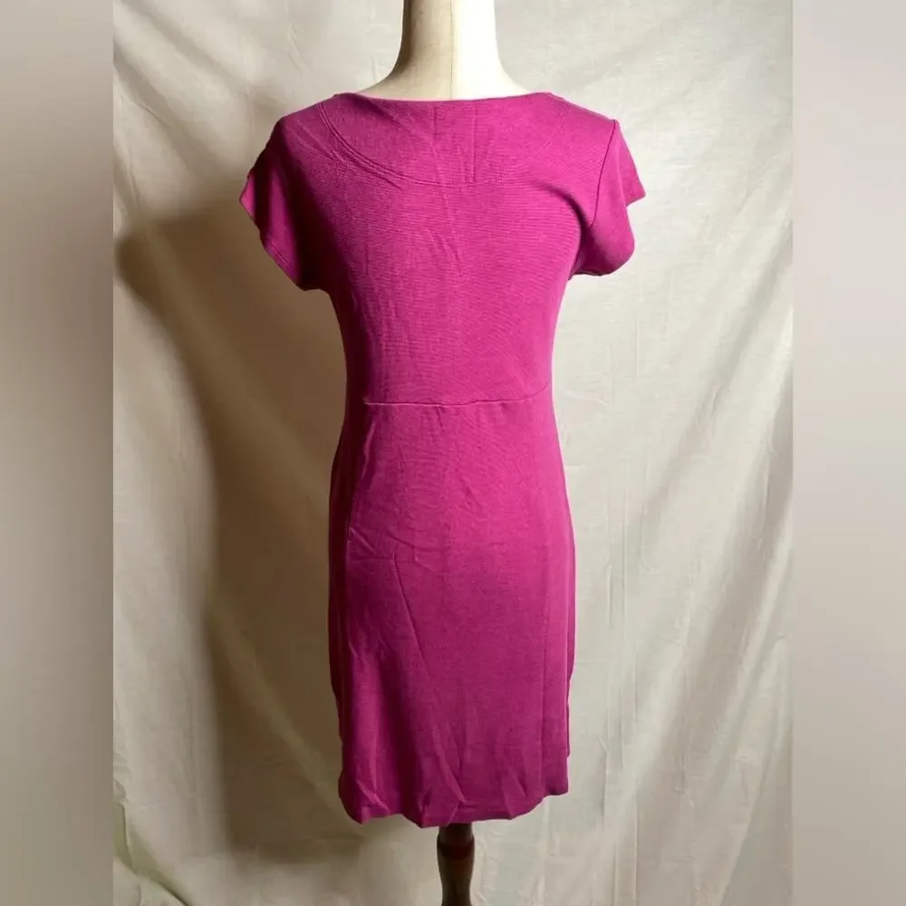 Toad & Co Cap Sleeve Shirt Dress V-neck Purple Size Medium stretchy‎ knit